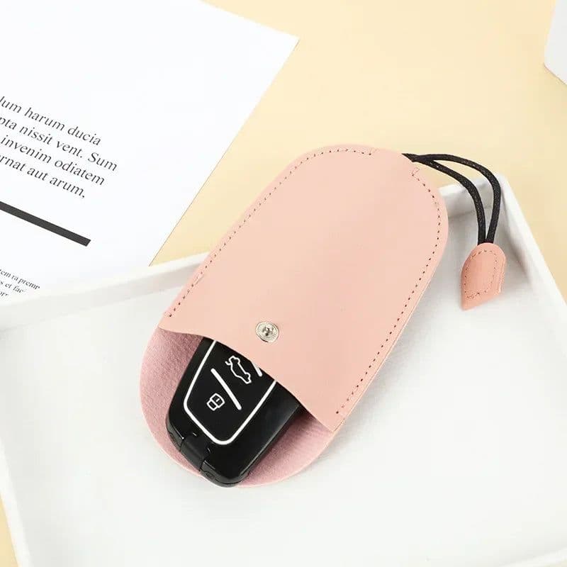 image-Pull Out Key Case Bags Women Men Solid Colour PU Leather Key Wallets Housekeepers Car Key Holder Case Leather Bag for Keys