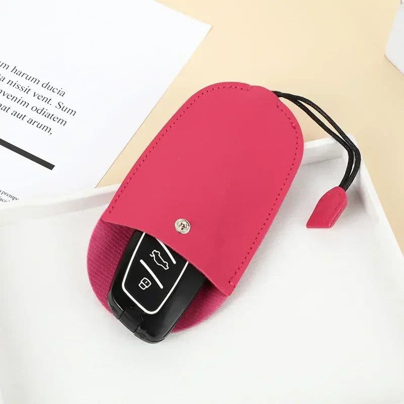 image-Pull Out Key Case Bags Women Men Solid Colour PU Leather Key Wallets Housekeepers Car Key Holder Case Leather Bag for Keys