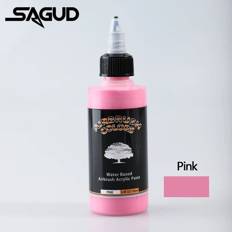image-SAGUD Air Brush Waterborne Acrylic Paint 18 Colors DIY Handmade 100 ML/Bottle Airbrush Ink for Modeling Art Textile Shoes Wood