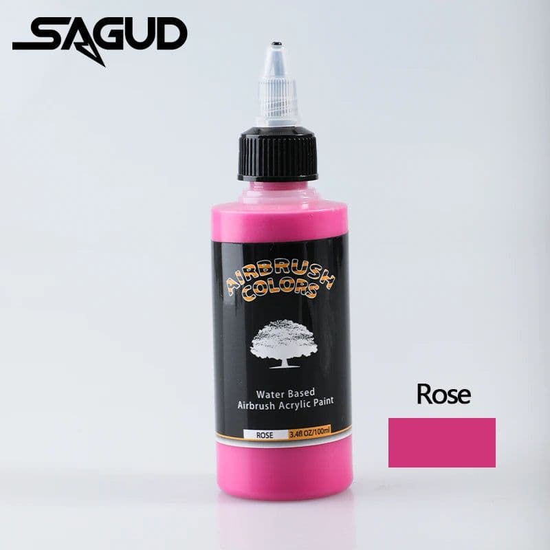 image-SAGUD Air Brush Waterborne Acrylic Paint 18 Colors DIY Handmade 100 ML/Bottle Airbrush Ink for Modeling Art Textile Shoes Wood
