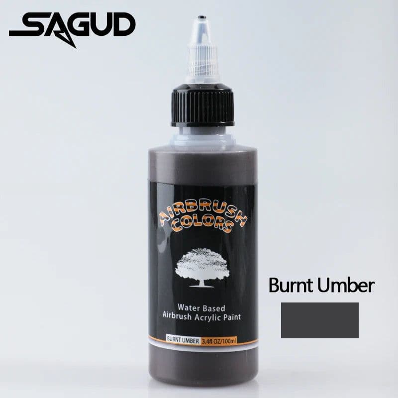 image-SAGUD Air Brush Waterborne Acrylic Paint 18 Colors DIY Handmade 100 ML/Bottle Airbrush Ink for Modeling Art Textile Shoes Wood
