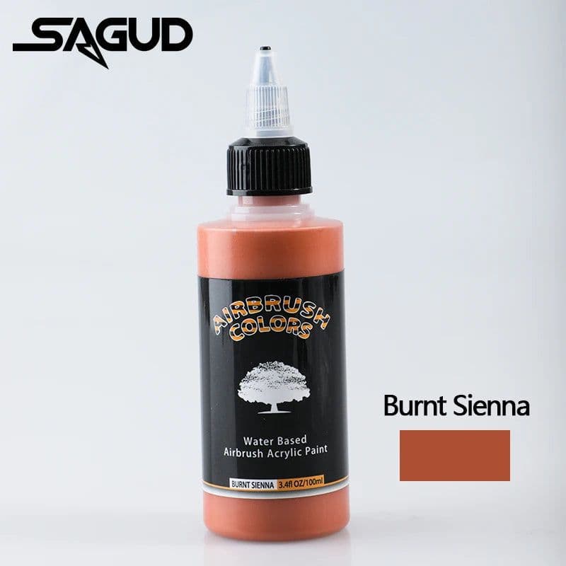 image-SAGUD Air Brush Waterborne Acrylic Paint 18 Colors DIY Handmade 100 ML/Bottle Airbrush Ink for Modeling Art Textile Shoes Wood