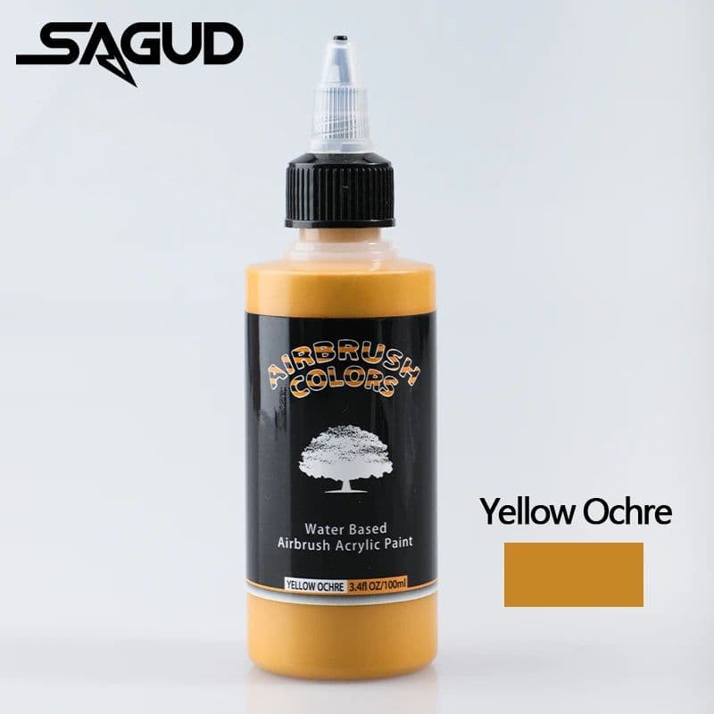 image-SAGUD Air Brush Waterborne Acrylic Paint 18 Colors DIY Handmade 100 ML/Bottle Airbrush Ink for Modeling Art Textile Shoes Wood