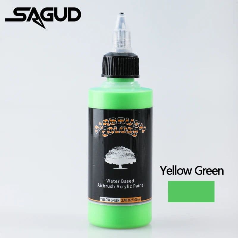 image-SAGUD Air Brush Waterborne Acrylic Paint 18 Colors DIY Handmade 100 ML/Bottle Airbrush Ink for Modeling Art Textile Shoes Wood