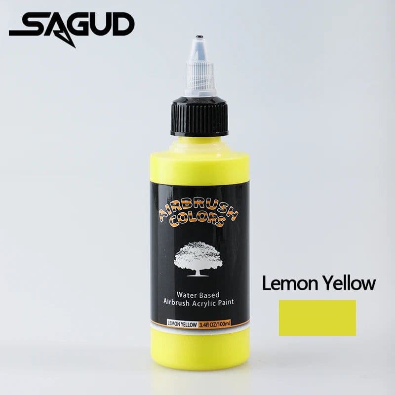 image-SAGUD Air Brush Waterborne Acrylic Paint 18 Colors DIY Handmade 100 ML/Bottle Airbrush Ink for Modeling Art Textile Shoes Wood