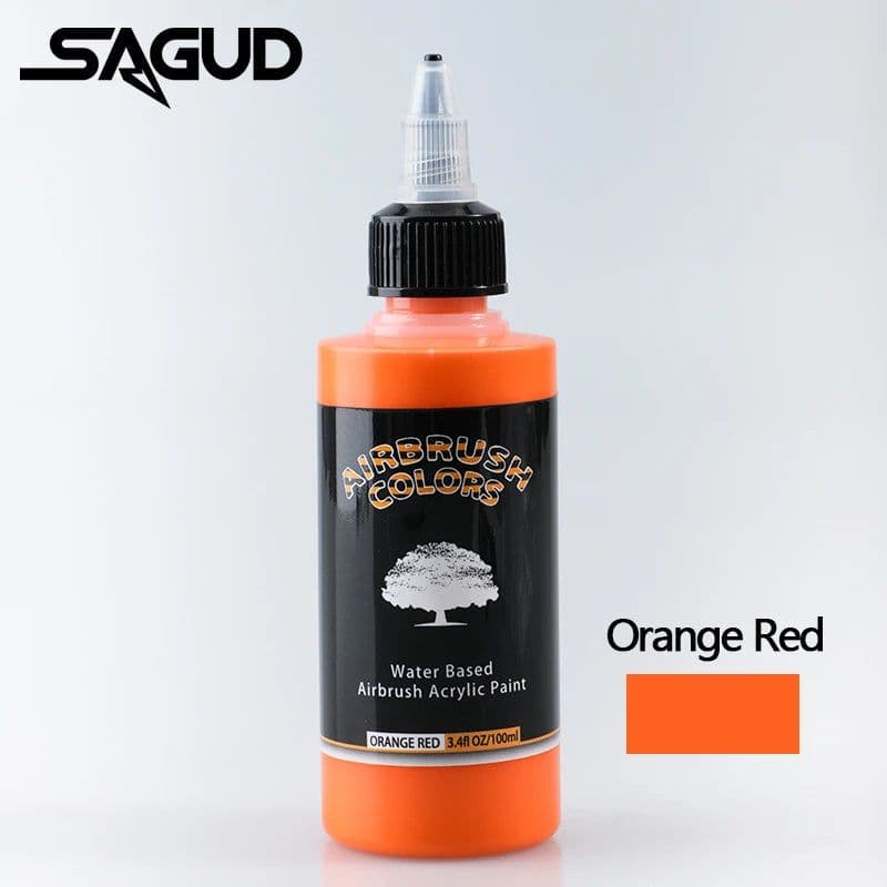 image-SAGUD Air Brush Waterborne Acrylic Paint 18 Colors DIY Handmade 100 ML/Bottle Airbrush Ink for Modeling Art Textile Shoes Wood