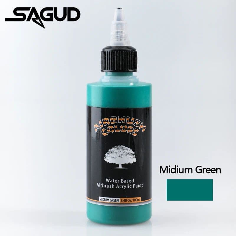 image-SAGUD Air Brush Waterborne Acrylic Paint 18 Colors DIY Handmade 100 ML/Bottle Airbrush Ink for Modeling Art Textile Shoes Wood