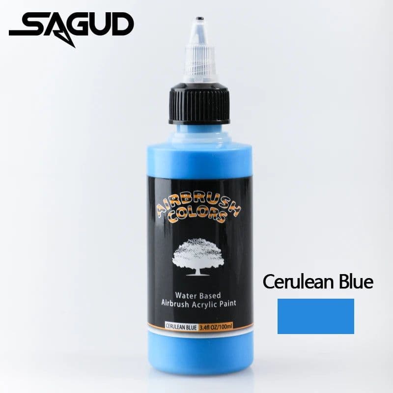 image-SAGUD Air Brush Waterborne Acrylic Paint 18 Colors DIY Handmade 100 ML/Bottle Airbrush Ink for Modeling Art Textile Shoes Wood
