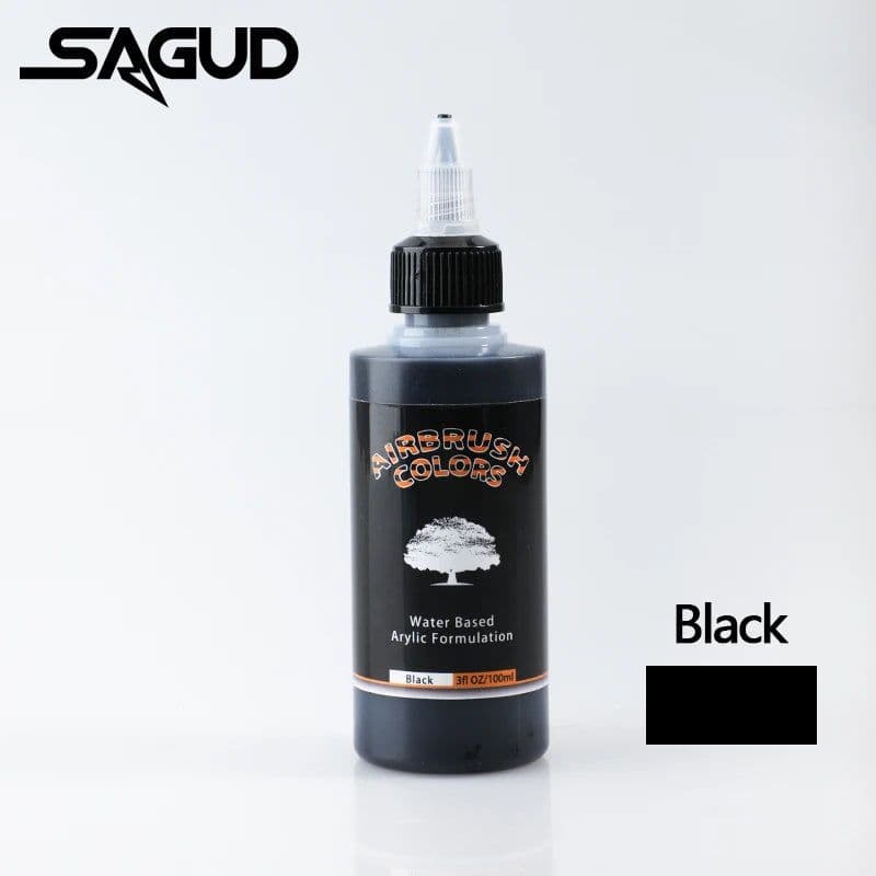 image-SAGUD Air Brush Waterborne Acrylic Paint 18 Colors DIY Handmade 100 ML/Bottle Airbrush Ink for Modeling Art Textile Shoes Wood