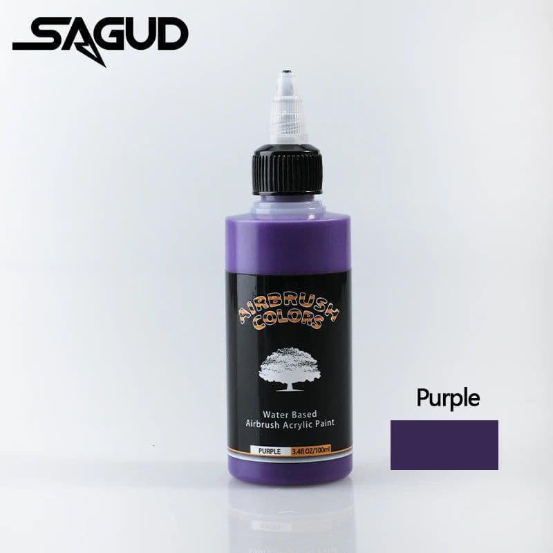 image-SAGUD Air Brush Waterborne Acrylic Paint 18 Colors DIY Handmade 100 ML/Bottle Airbrush Ink for Modeling Art Textile Shoes Wood