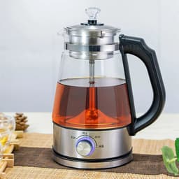 image-Teapots Electric Kettle Glass Water Kettle Smart Thermo Pot Coffee Water Boiler 220v Kitchen Appliances Tea Infuser
