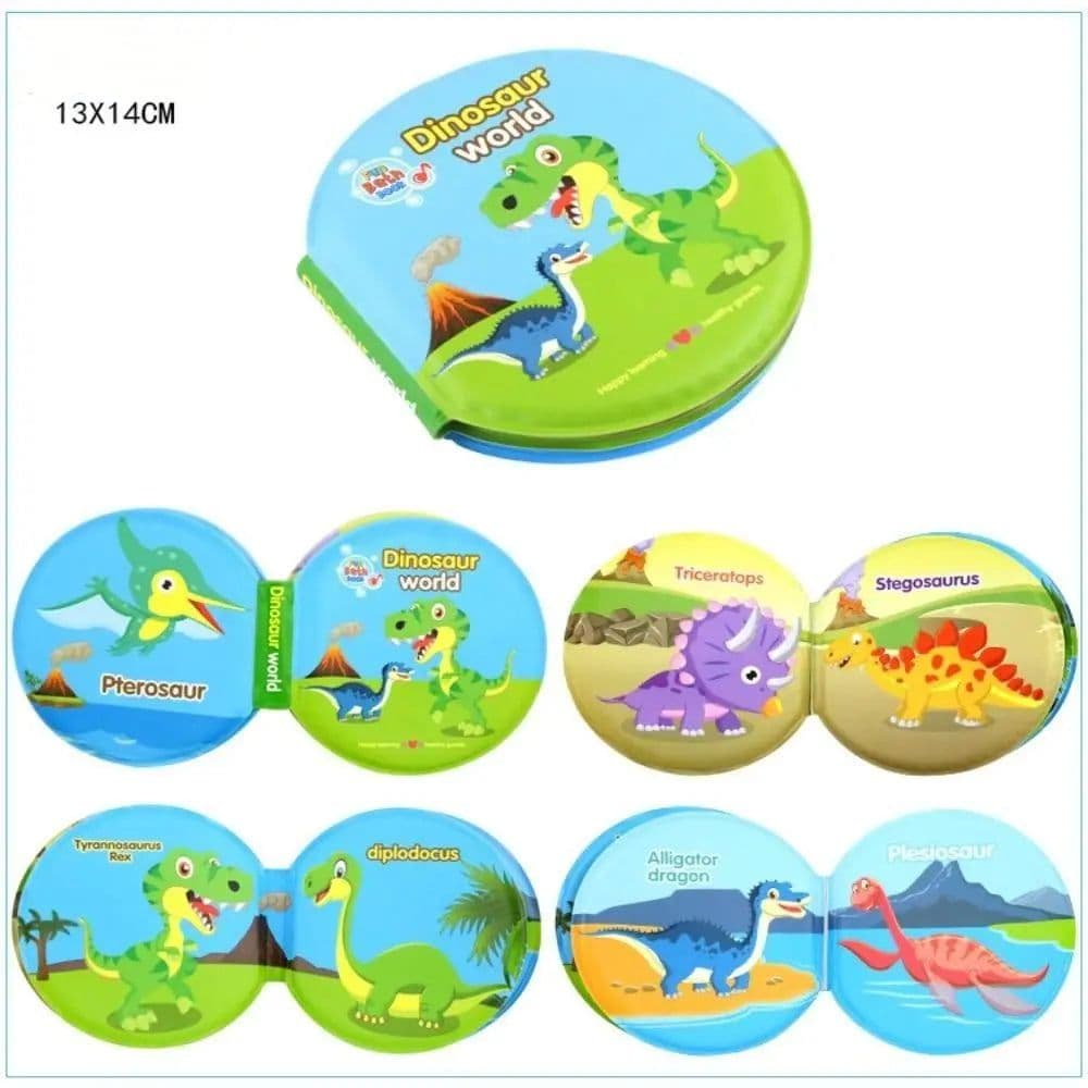 image-Water Bath Toy Bath Book Swimming Bathroom Toy Baby Toys Early Educational Toy With BB Shistle Learning Animal Digital Bath Book
