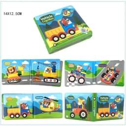 image-Water Bath Toy Bath Book Swimming Bathroom Toy Baby Toys Early Educational Toy With BB Shistle Learning Animal Digital Bath Book