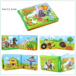 image-Water Bath Toy Bath Book Swimming Bathroom Toy Baby Toys Early Educational Toy With BB Shistle Learning Animal Digital Bath Book