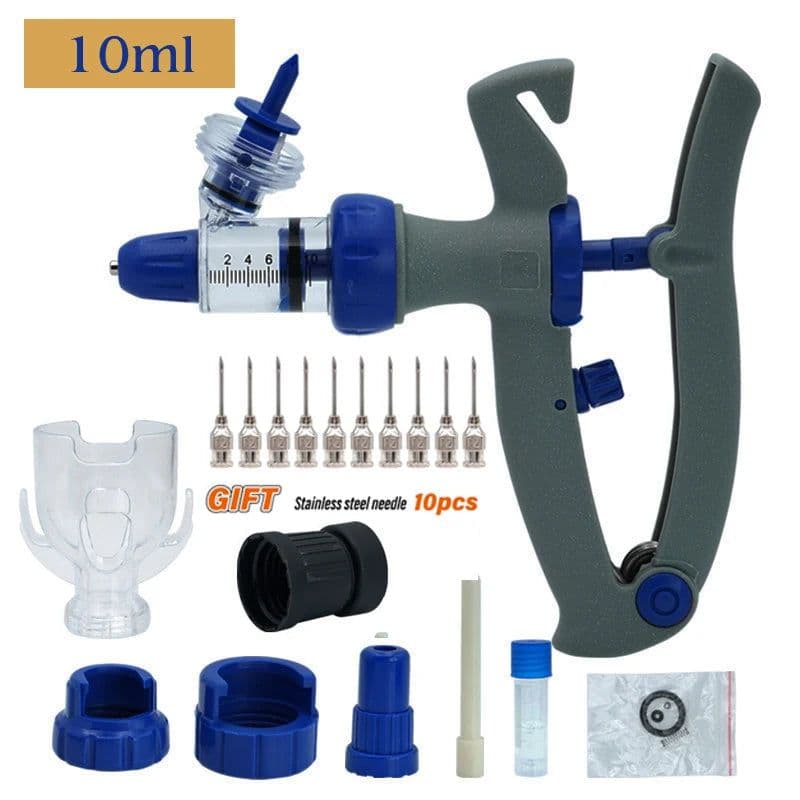 image-1ml/2ml /5ml Automatic Veterinary Continuous Syringe Animal Injection Adjustable Vaccine for livestock Pig Cattle Sheep
