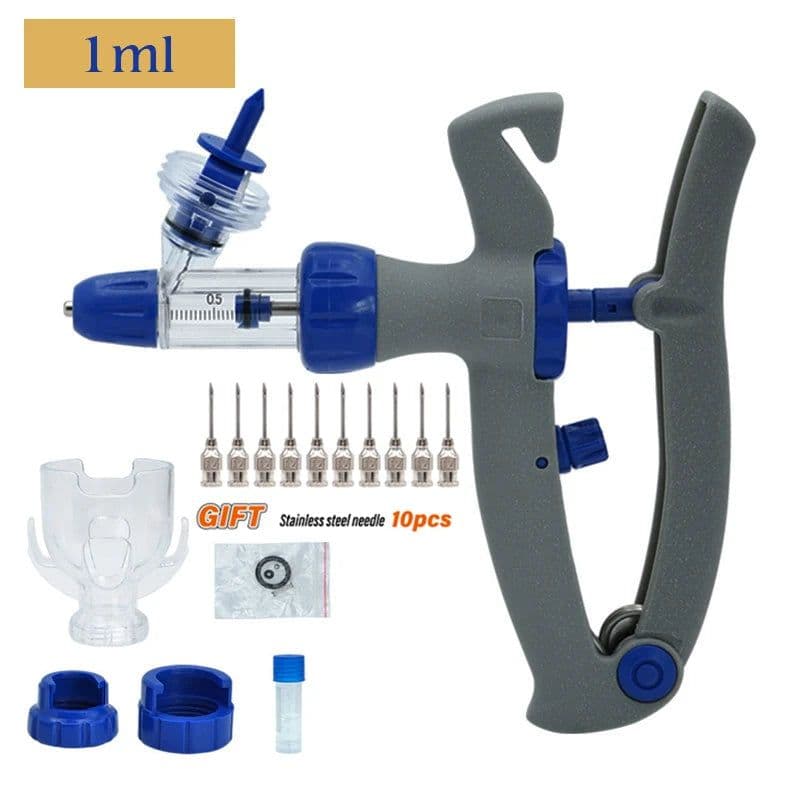 image-1ml/2ml /5ml Automatic Veterinary Continuous Syringe Animal Injection Adjustable Vaccine for livestock Pig Cattle Sheep