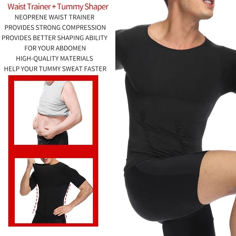 image-Men Slimming Body Shaper Belly Control Shapewear Man Shapers Modeling Underwear Waist Trainer Corrective Posture Vest Corset