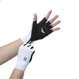 image-YKYWBIKE Cycling Gloves MTB Bike Black White Gloves Sports Half Finger Bicycle Goves Men Women Breathable Shockproof Gloves