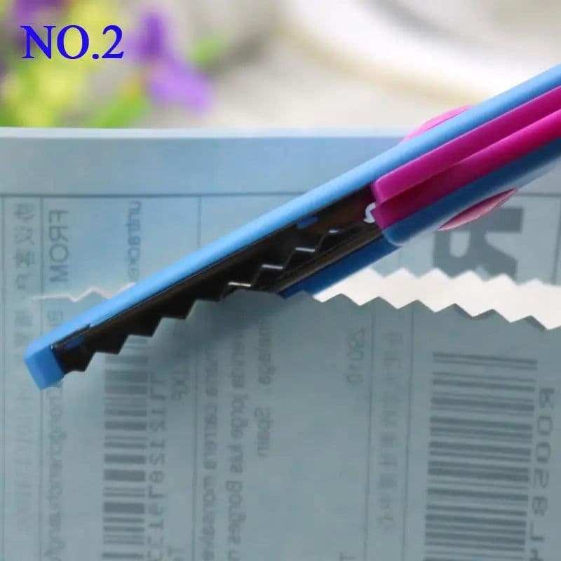 image-1 Pc Handmade Children DIY 6 Patterns Album Lace Scissors Card Photo Pattern Scissors Cartoons Lace Scissors
