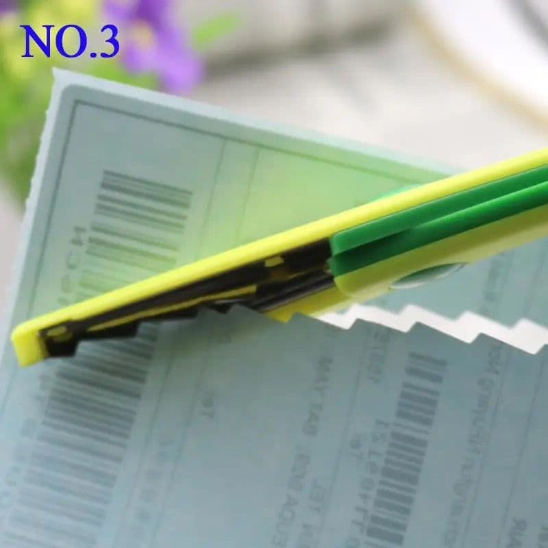 image-1 Pc Handmade Children DIY 6 Patterns Album Lace Scissors Card Photo Pattern Scissors Cartoons Lace Scissors