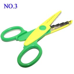 image-1 Pc Handmade Children DIY 6 Patterns Album Lace Scissors Card Photo Pattern Scissors Cartoons Lace Scissors