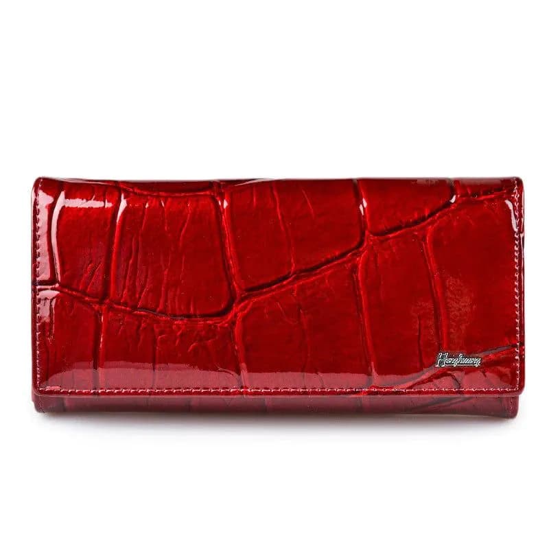 image-Handbag for Women Clutch Bags Female Long Wallets GenuineLeather Purses Ladies Gift Elegant Luxury Wallet Shiny Money Bag