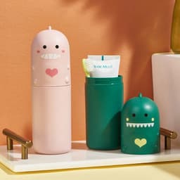 image-Cute Portable Toothbrush Holder Box Travel Toothbrush Cup Mouthwash Cup Toothpaste Storage Container Bathroom Outdoor Supplies