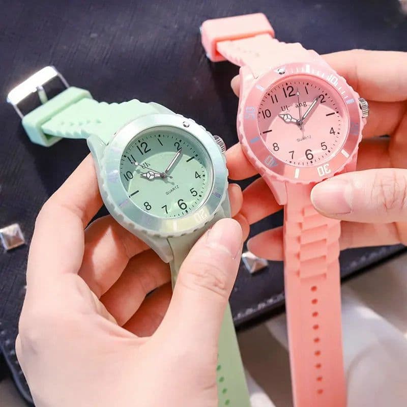 image-Women Men Candy Color Couple Watch Luxury Silicone Digital Quartz Sport Watches Electronic Clock Wristwatch Girls Clock relogios
