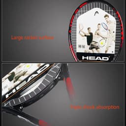 image-HEAD Tennis Racket Beginner Carbon Composite Integrated Padel Raquete De Tennis Paqueta Grip String Bag Overgrip Damp