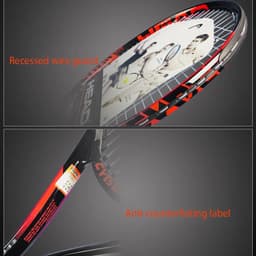 image-HEAD Tennis Racket Beginner Carbon Composite Integrated Padel Raquete De Tennis Paqueta Grip String Bag Overgrip Damp