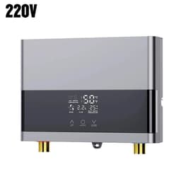 image-110V/220V Instant Water Heater Bathroom Kitchen Wall Mounted Electric Water Heater LCD Temperature Display with Remote Control