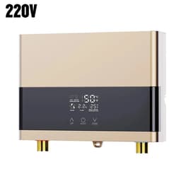 image-110V/220V Instant Water Heater Bathroom Kitchen Wall Mounted Electric Water Heater LCD Temperature Display with Remote Control