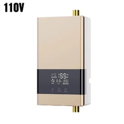 image-110V/220V Instant Water Heater Bathroom Kitchen Wall Mounted Electric Water Heater LCD Temperature Display with Remote Control