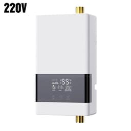 image-110V/220V Instant Water Heater Bathroom Kitchen Wall Mounted Electric Water Heater LCD Temperature Display with Remote Control