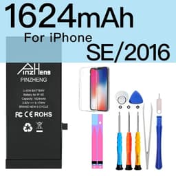 image-PINZHENG Real High Capacity Battery For iPhone 5S SE 6 6S 7 8 Plus X Xr Xs Max Phone Replacement Bateria Warranty One Year