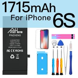 image-PINZHENG Real High Capacity Battery For iPhone 5S SE 6 6S 7 8 Plus X Xr Xs Max Phone Replacement Bateria Warranty One Year