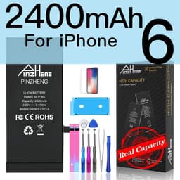 image-PINZHENG Real High Capacity Battery For iPhone 5S SE 6 6S 7 8 Plus X Xr Xs Max Phone Replacement Bateria Warranty One Year
