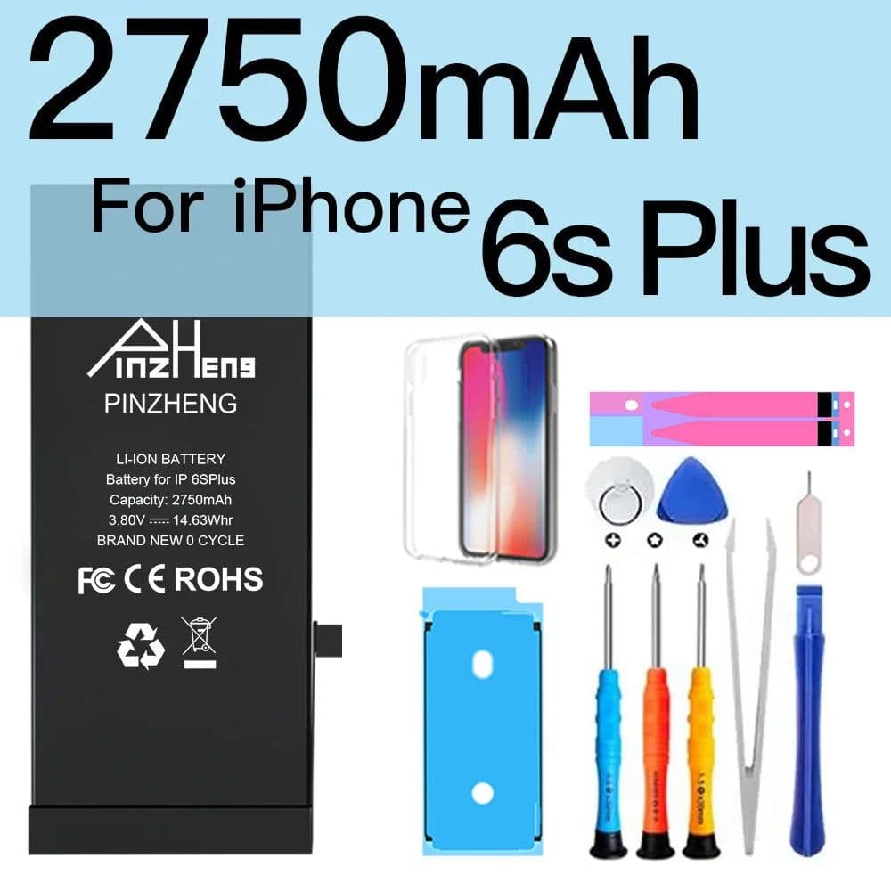 image-PINZHENG Real High Capacity Battery For iPhone 5S SE 6 6S 7 8 Plus X Xr Xs Max Phone Replacement Bateria Warranty One Year