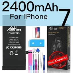 image-PINZHENG Real High Capacity Battery For iPhone 5S SE 6 6S 7 8 Plus X Xr Xs Max Phone Replacement Bateria Warranty One Year