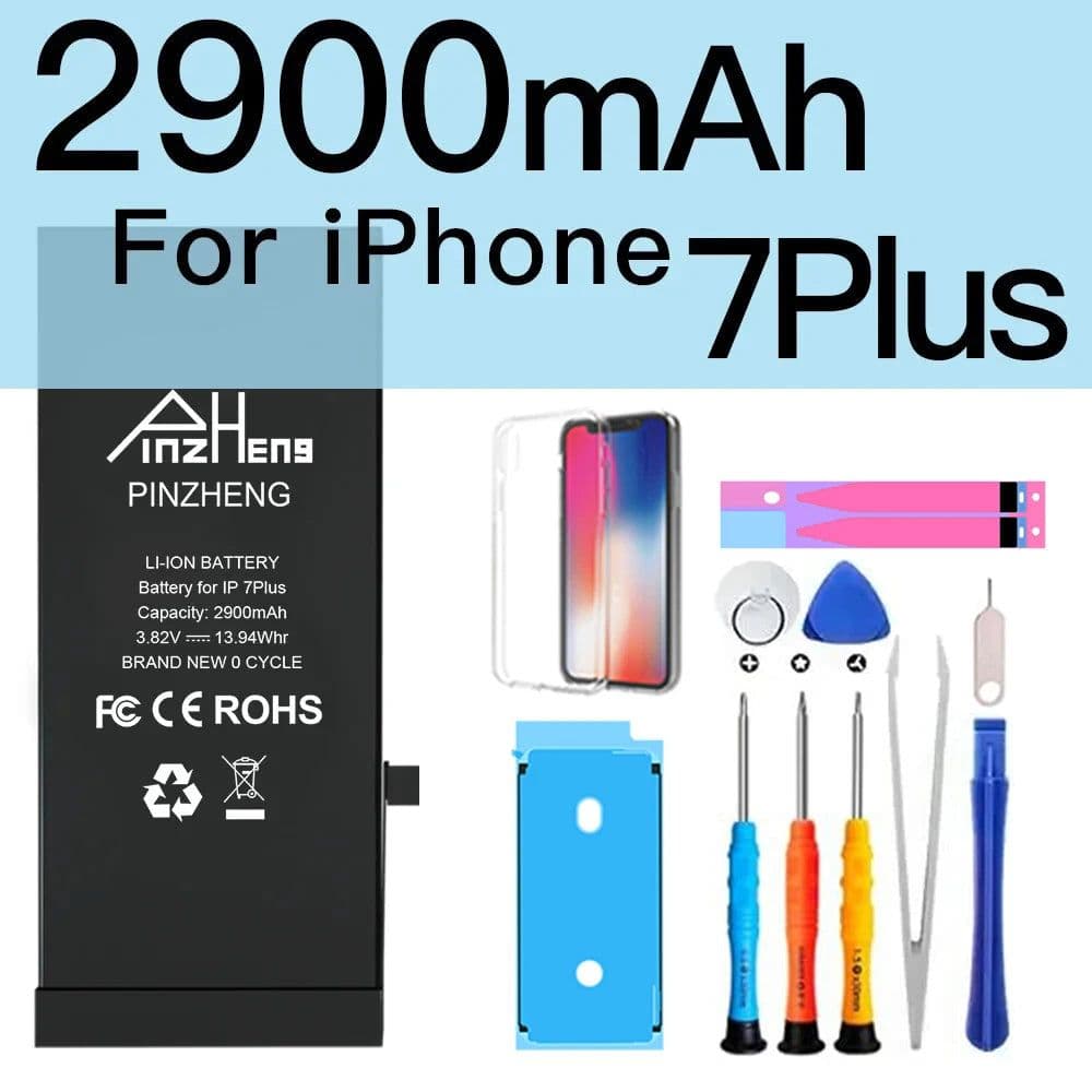 image-PINZHENG Real High Capacity Battery For iPhone 5S SE 6 6S 7 8 Plus X Xr Xs Max Phone Replacement Bateria Warranty One Year