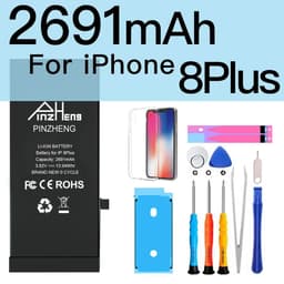 image-PINZHENG Real High Capacity Battery For iPhone 5S SE 6 6S 7 8 Plus X Xr Xs Max Phone Replacement Bateria Warranty One Year
