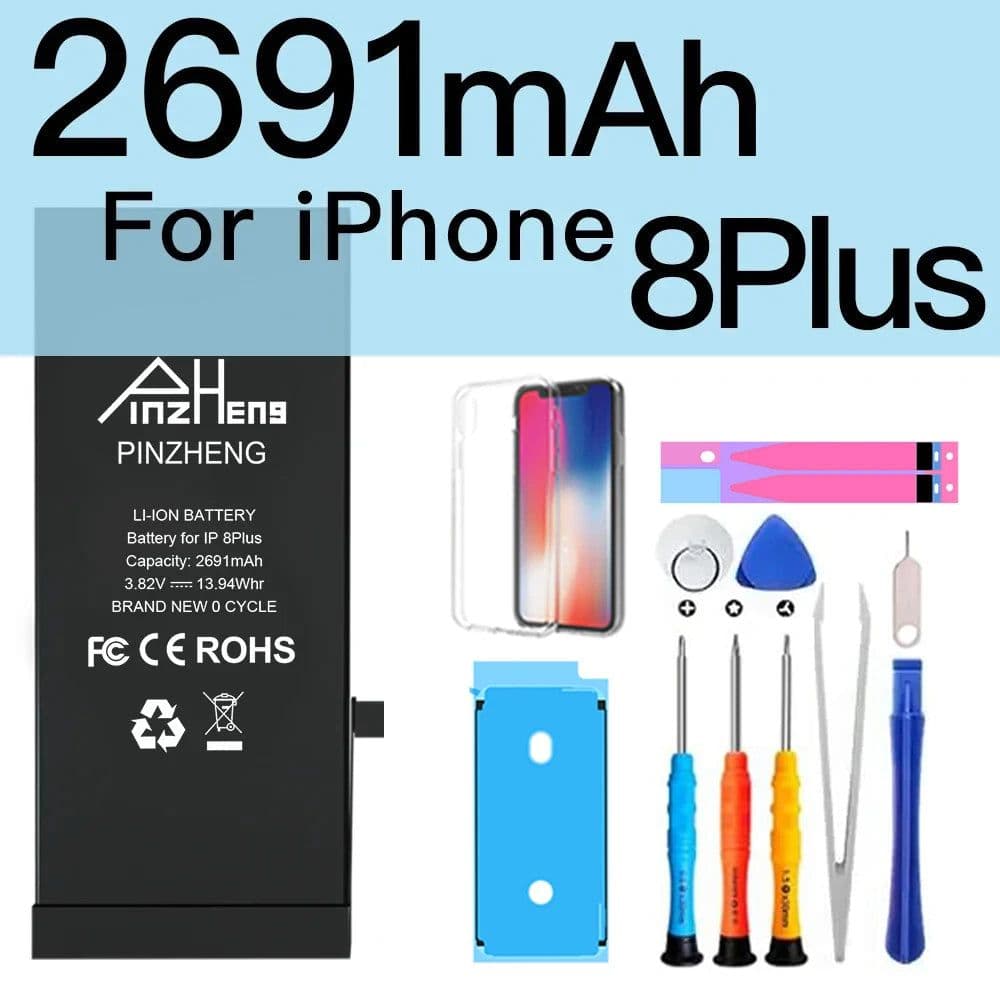 image-PINZHENG Real High Capacity Battery For iPhone 5S SE 6 6S 7 8 Plus X Xr Xs Max Phone Replacement Bateria Warranty One Year