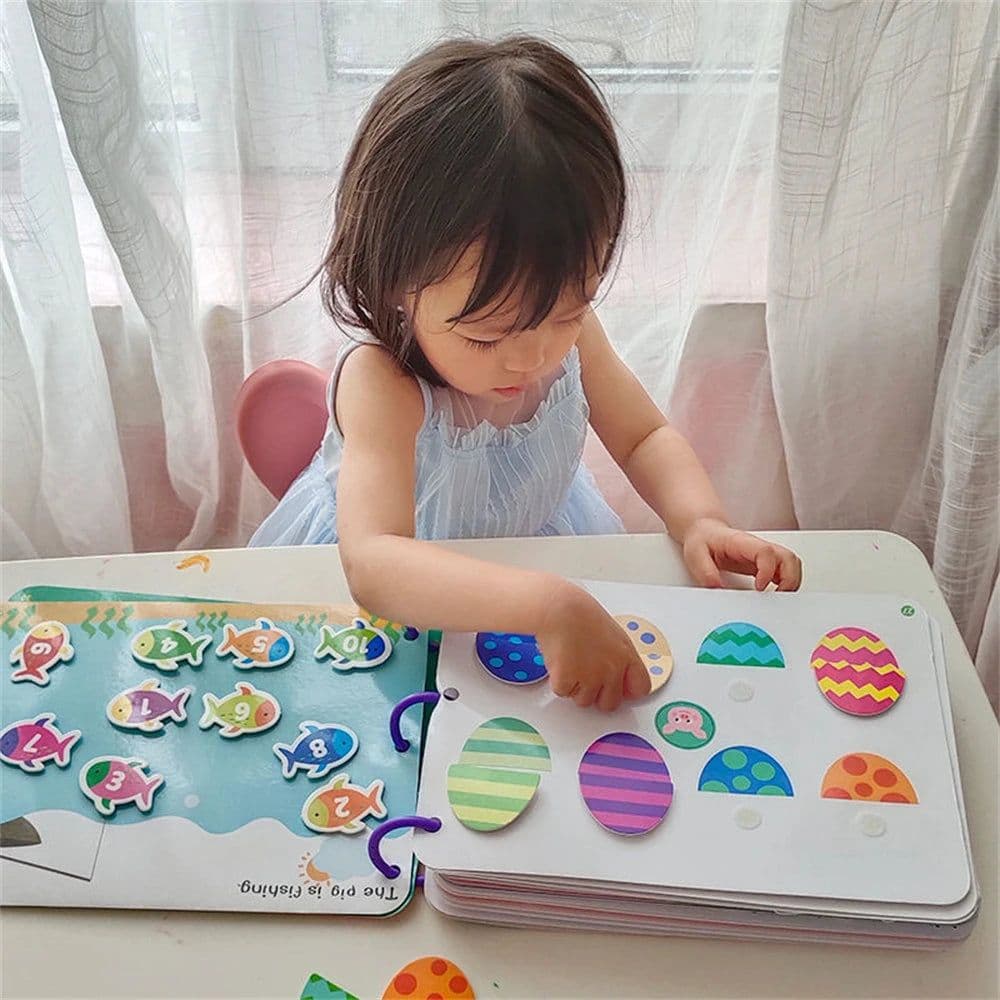 image-Montessori Paste Quiet Book Children Toys Paste My First Busy Book Kids Number Matching Puzzle Educational Game Baby Book Mark