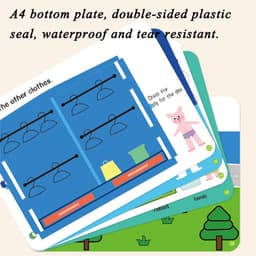 image-Montessori Paste Quiet Book Children Toys Paste My First Busy Book Kids Number Matching Puzzle Educational Game Baby Book Mark
