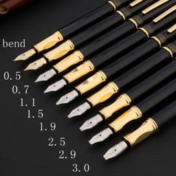 image-Parallel Calligraphy Fountain Pen Art Ink pen Gothic Arabic Italic 0.5/0.7/1.1/1.5/1.9/2.5/2.9/3.0/bend/mm Nib Office Supplies