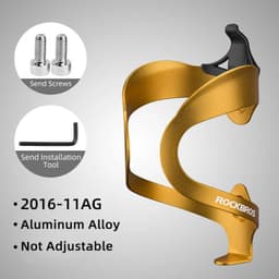 image-ROCKBROS Bicycle Aluminium Alloy Adjustable Water Bottle Cage Mountain Bike Cycling Bottle Holder Ultralight HandleBar Mount