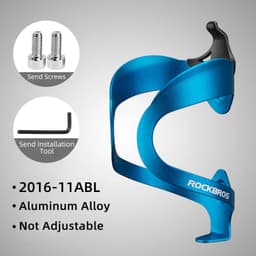 image-ROCKBROS Bicycle Aluminium Alloy Adjustable Water Bottle Cage Mountain Bike Cycling Bottle Holder Ultralight HandleBar Mount