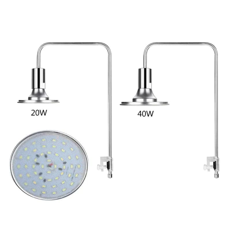 image-Aquarium LED Lights 20W/40W Aquatic Water Grass Plant Growth Lamp Turtle Reptile Lighting Clip-on Light for Fish Tank