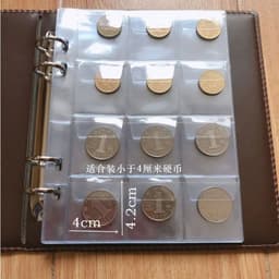 image-120/240 Pockets PU leather Cover Money Book Coin Storage Album For Coins Holder Collection Books High Quality Coin Collection