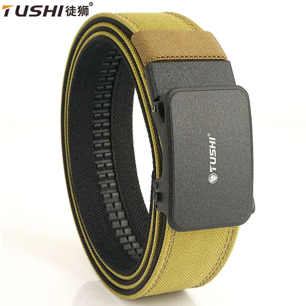 image-TUSHI belt men outdoor hunting metal tactical belt multi-function alloy buckle high quality Marine Corps canvas Hanging gun belt